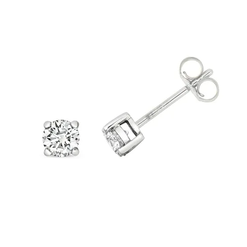 White Gold Earrings For Men 0.60ct w/g